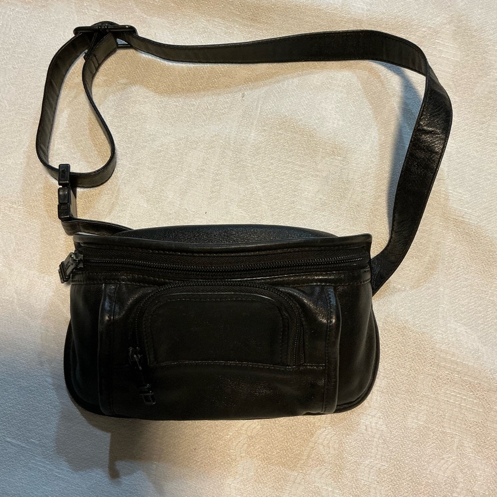 TUMI Black Leather BELT Bag